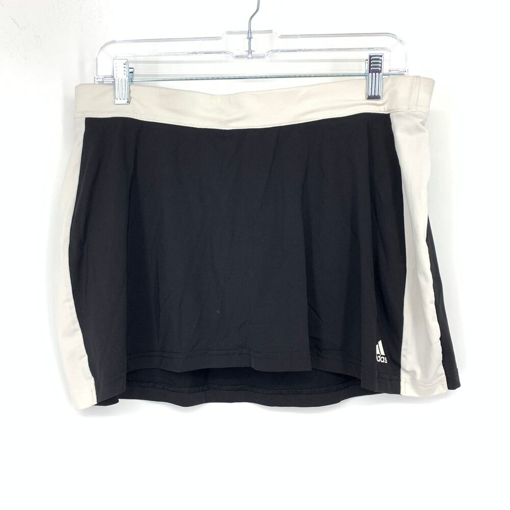 Adidas Climalite Activewear Skort Womens Size Medium Black White Pull On A-Line